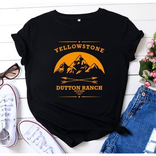 Summer Womens T-Shirt Oversized T-shirt Yellow Stone Print T-shirt O-neck Short Sleeve T-shirt Women Clothing Women Sexy Tops