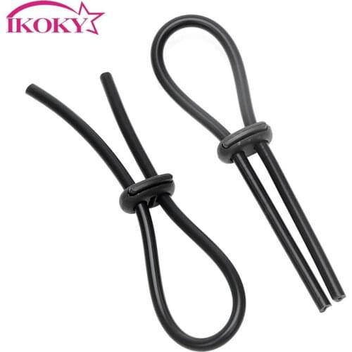IKOKY 1 Pair Sex Shop Adjustable Cock Rings Sex Toys for Men Time Delay Ejaculation Male Penis Extender Penis Enlargerment