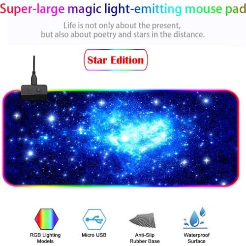 RGB Large Colorful LED Lighting Keyboard Mat Gaming Mouse Pad Gamer For Computer Laptop Mousepad Alfombrilla Raton Muismat Mat