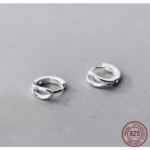 La Monada Small Circle Hoop Earrings For Women Silver 925 Fine Women Earrings Jewelry Two Layer Hoop Earrings 925 Silver Women