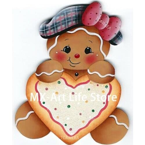 Love Heart Gingerbread Man Metal Cutting Dies Christmas Doll Stencil for DIY Scrapbooking Love Bow Cutting Dies