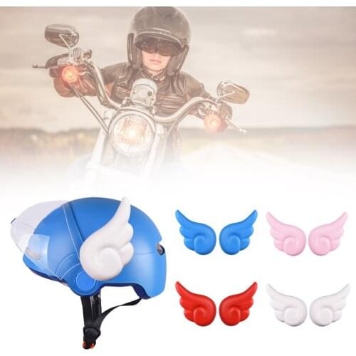2PCS/Set Car Motorcycle Helmet DIY Angel Wing Motocross Full Face Off Road Helmet Deco Accessories Sticker Cosplay Auto Styling