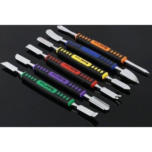 Kaisi 6pcs Dual Ends Metal Spudger Set for iPhone iPad Tablet Mobile Phone Prying Opening Repair Tool Kit