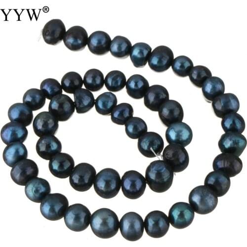 Natural Freshwater Pearl Loose Beads black 8-9mm Approx 0.8mm Sold Per Approx 14.5 Inch Strand