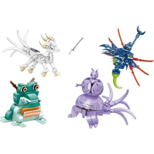 2021 New Ninja Wars Ninjaed Figures Building Blocks Snake Toad Spirit Beast Weapon Katana Darts Japan Anime Movie Bricks Boy Toy
