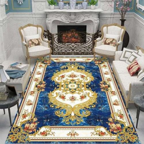 European style bedroom living room blanket non-slip carpet anti-fouling household absorbent floor mat large area full mat