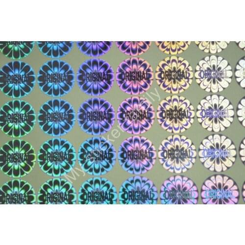 ORIGINAL hologram sticker for packaging and products Colors are in silver and golden Free shipping