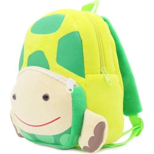 2-4 Year Baby Plush Backpack Children Tortoise Cartoon School Bag Girls Boys Kindergarten Kids Gift