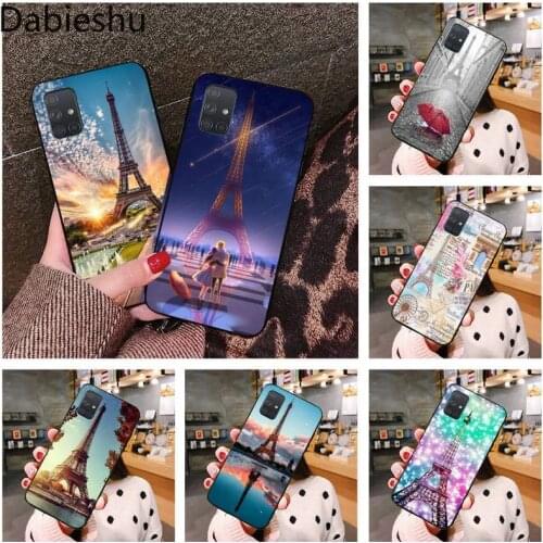 Paris Eiffel Tower France Black Cell Phone Case For Samsung Galaxy A21S A01 A11 A31 A81 A10 A20 A30 A40 A50 A70 A80 A71 A51