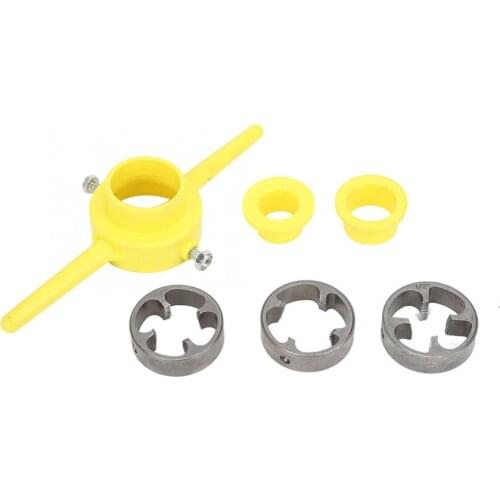 PVC Thread Tool Maker Pipe NPT Round Die Set Pipe Threader Plumbing Manual Hand Tool 1/2in 3/4in 1in Mold