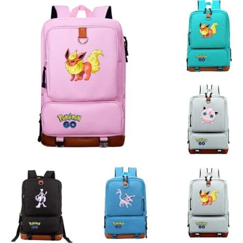 Pokemon Pikachu Adult Childrens Backpack Anime Game Characters Male and Female Classmates Student Schoolbag Gifts