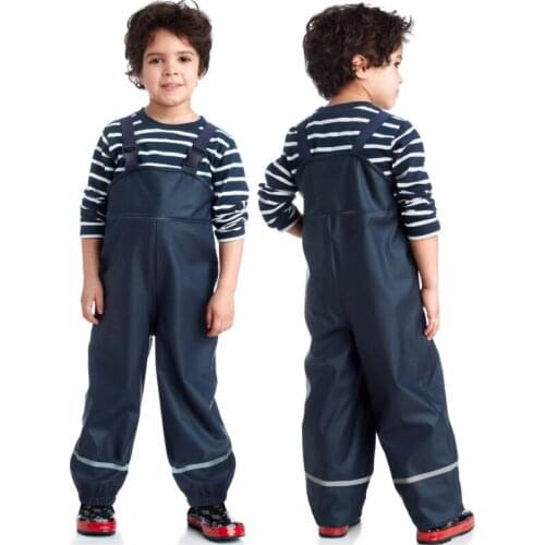 Spring, summer and autumn new export boys and girls children PU pants waterproof Childrens waterproof pants