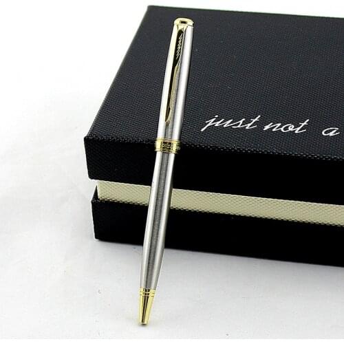 High quality luxury gold clip ball-point pen Office School Supplies metal Pens Writing Supplies gifts Ballpoint Pens
