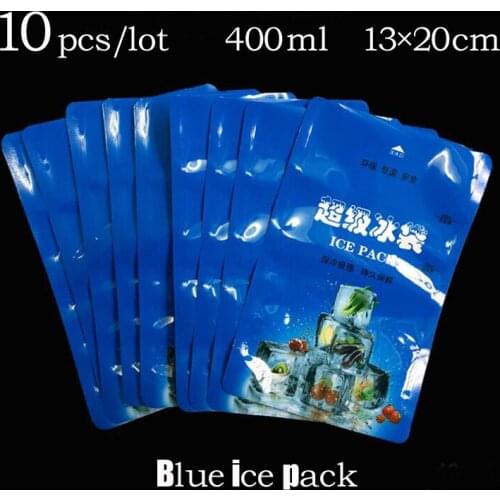 10 pcs/lot High-quality 400ML Super Ice Pack /Cooler Bag For Food Storage, Picnic, Ice Bag Free Delivery