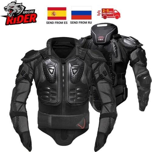 HEROBIKER Motorcycle Jackets Motorcycle Armor Racing Body Protector Jacket Motocross Motorbike Protective Gear + Neck Protector