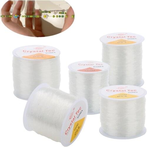 0.5-1.5mm Transparent Crystal Elastic Line Beading Cords Stretchy Thread For DIY Necklace Bracelet String Jewelry Making Supply