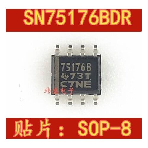 10pcs 75176 75176B SN75176BDR SOP-8