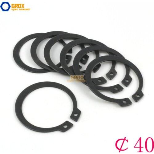30 Pieces Size: 40 Steel External Circlip Snap Retaining Ring