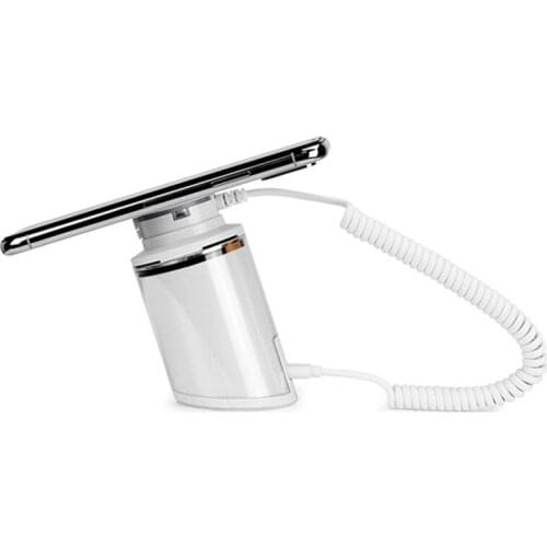 8 Set Pack Retail Shop Use Standalone ABS White Sticker Fixed Simple Install Smartphone Demo Charger Anti Theft Secure Holder