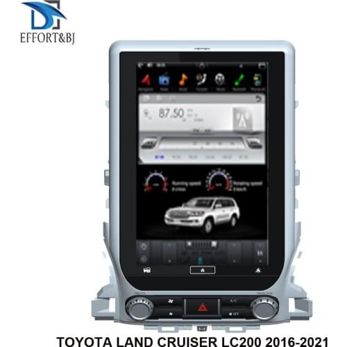 13.3 inch Tesla style Screen Android 9.0 Car GPS Navigation For TOYOTA LAND CRUISER LC200 2016-2021 Car radio player head unit