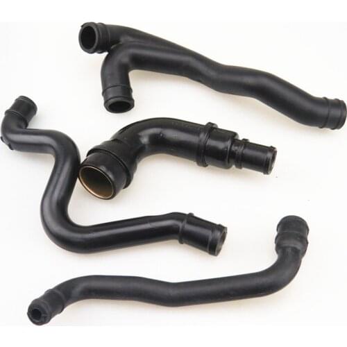 AZQFZ 4Pcs Engine Crankcase Breather Vent Pipe Kit For VW Bora Golf Beetle Passat Superb Seat Leon 4 Toledo Cordoba 06A 103 213F