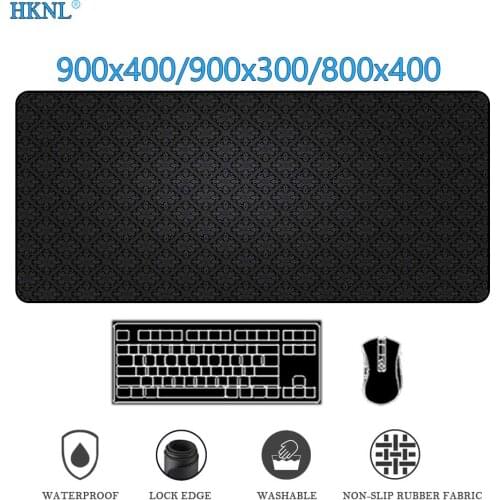 Big black Xxl mouse pad Pc gamer deskpad Office Rug Computer gaming accessories deskmat Large mousepad Table mat Carpet 900x400