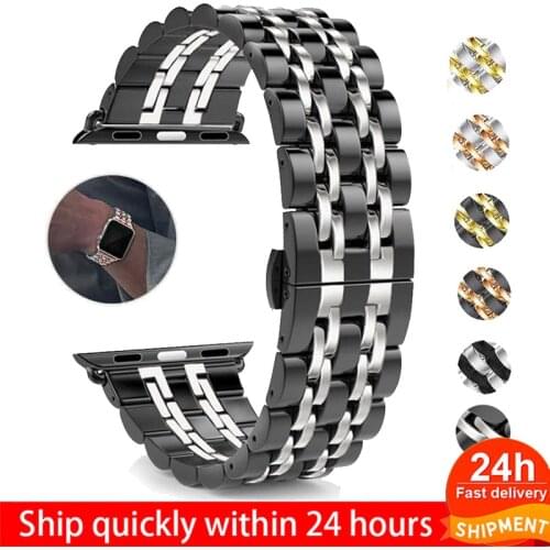 Stainless Steel Band for Apple Watch Band Series 5 4 3 44 40 38mm WatchBands Loop Band Bracelet for Iwatch 42mm Wrist Strap