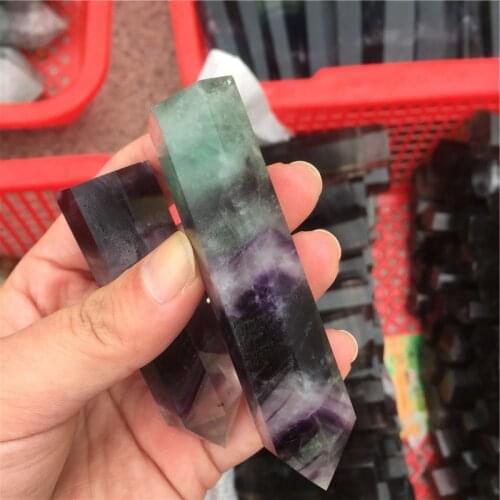 PRICE! 2.2lb NATURAL Bright-coloured FLUORITE crystal WAND Point