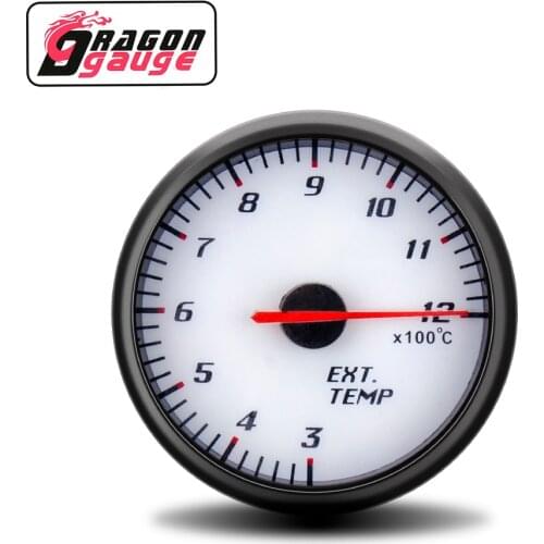 「DRAGON」60MM Egt Gauge Universal Exhaust Temperature Sensor 3~12×100℃ Car Refitting Instrument 12V Factory Sales