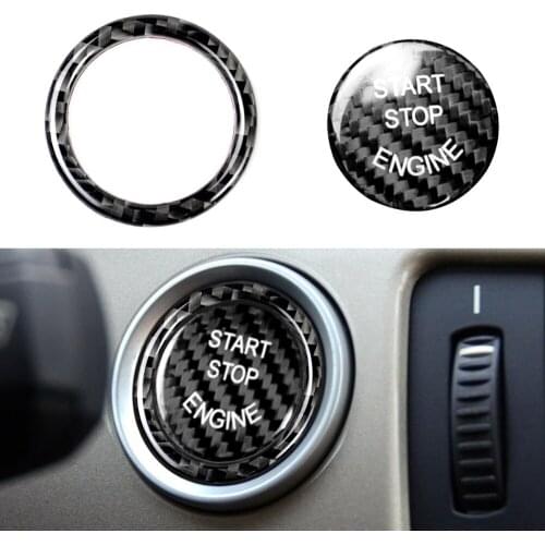 E70/Z4 Carbon Fiber Cover Start Stop Switch Black Button Cover Cap Trim Carbon Fiber E60 E90
