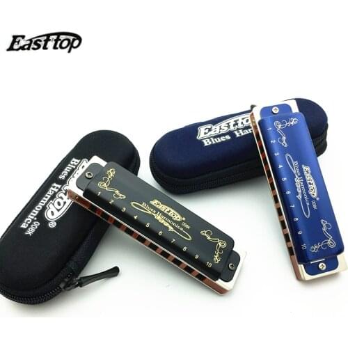 Easttop 10 Holes Harmonica Diatonic Blues Harp Paddy Key of Low F Mouth Ogan woodwind Music Instrument Wholesale