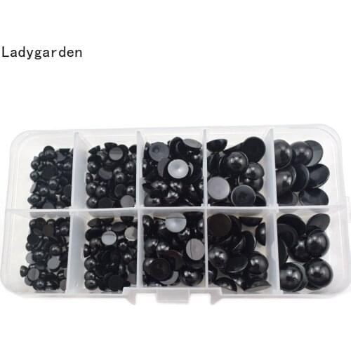 4-16MM Doll Eyes Black Round Plastic Eyes Making Toys for Dolls Bear Eyes DIY Crafts Safety Child Kids Dolls Eye Accessories