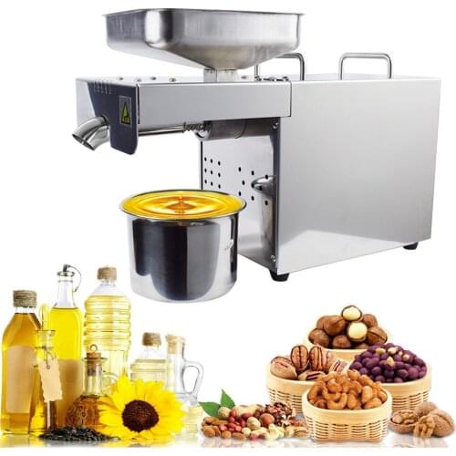 Intelligent Temperature Controlled Stainless Steel Oil Press Machine Oil Extractor for Cold/Hot SqueezeHeating Device Upgraded