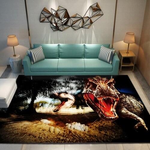 Cartoon 3D Dinosaur Kids Bedroom Play Area Rug Soft Flannel Baby Crawling Mat Child Room Room Game For Decor Living Carpets Home