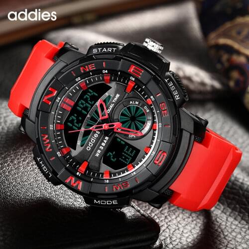Addies Mens Watches G Style man sports watch luminous watches man 2019 sport watch man waterproof 30meters water resistance