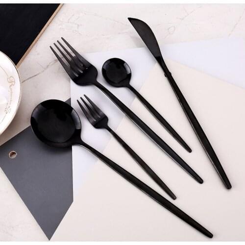 24-30/ Pcs Sets Tableware Dinnerware Kitchen Utensils Cutlery Lunch Of Dishes Complete Dinner Knife Fork Spoons Stainless Steel