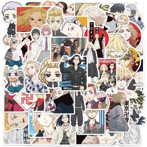 10/30/50pcs/Set Japanese anime Tokyo Revengers Stickers For Furniture Wall Desk Chair Toy Car Trunk Computer Guitar Motorcycle