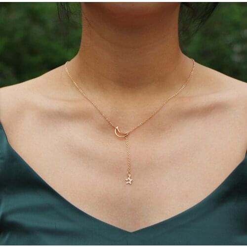 New 12 Styles Moon Pendant Necklace For Women Plated Silvers Golden Alloy Elegant Beauty Necklaces Clavicle Chain Female Jewelry