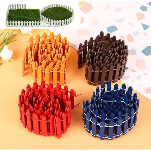 New DIY Mini Small Fence Barrier Wooden Craft Miniature Fairy Garden For