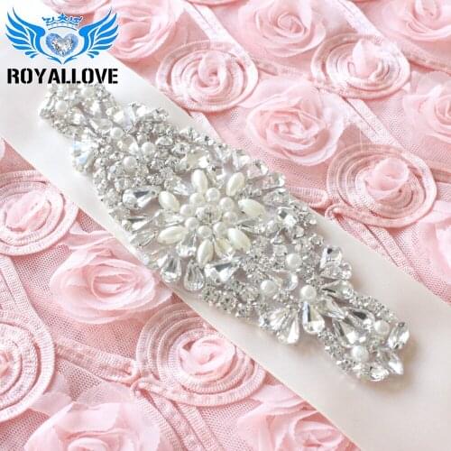 30pieces Wholesale Hotfix Crystal Diamond Stones Pearl Crystals Beaded Applique Belt for Garment Dresses Headband Bridal Garter