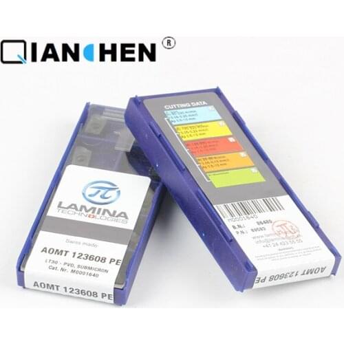 Genuine original high quality high-performance LAMINA AOMT 123608 PETR LT30 (10pcs/lot) tungsten Carbide Cutting tools inserts