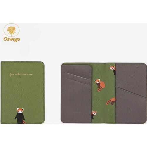 Oswego Passport Cover Cute Printing Women Card Holder Passport Holder PU Pink Leather Card Holder Passport Cover Travel 2019