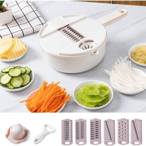 Vegetable cutter multifunctional Slicer Fruit Potato Peeler Carrot Grater Kitchen accessories Drain basket vegetable slicer