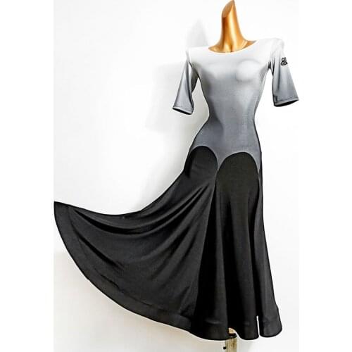 2020 Latin Dance Dress Women TL632 Short Sleeve Patchwork Performance Costume Dancing Cloth Belly Chacha Ballroom Dresses