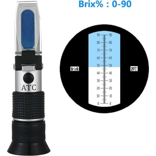 Brix Refractometer 0~90% Honey Bees Sugar Food Beverages ATC Content Beekeeping Meter Tool