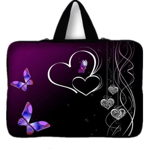 7 10 12 13 15 17 Butterfly Neoprene Laptop Bag Tablet Sleeve Pouch Bag For Notebook 13.3 15.4 15.6 17.3 For Macbook Air / Pro #D