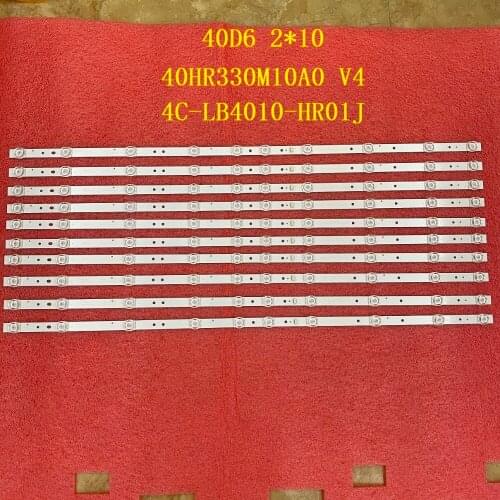 40 pcs/lot LED backlight Strip for TCL 40S6500FS 40S6500 40F6F 40L2F 40D6 10X2 40HR330M10A0 V4 4C-LB4010-HR01J