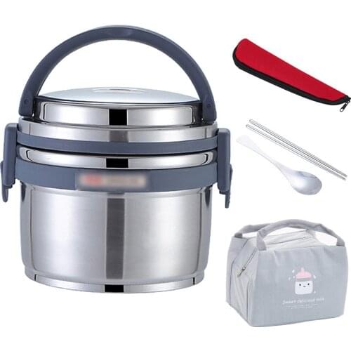 8 Hour Thermal Vacuum Bento Box Stainless Steel Insulation Leak-proof Lunch Box For Kids School Food Container Travel Camping