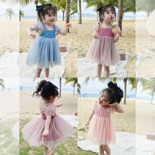 Spring Summer Baby Girls Pageant Dress Children Girl Elegant Lace Tulle Baptism Wedding Princess Gown Party Dresses Outfit Dress