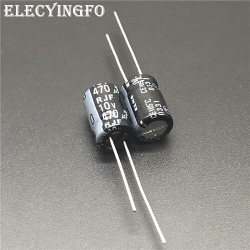 10Pcs/100Pcs 470uF 10V470UF Japan ELNA RJF Series 8x11.5mm 10V470uF Super Low Impedance High Reliability Audio Capacitor